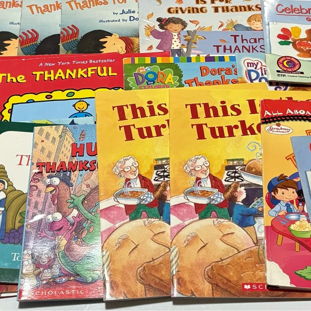 Thanksgiving Book Set with Red and Yellow Covers