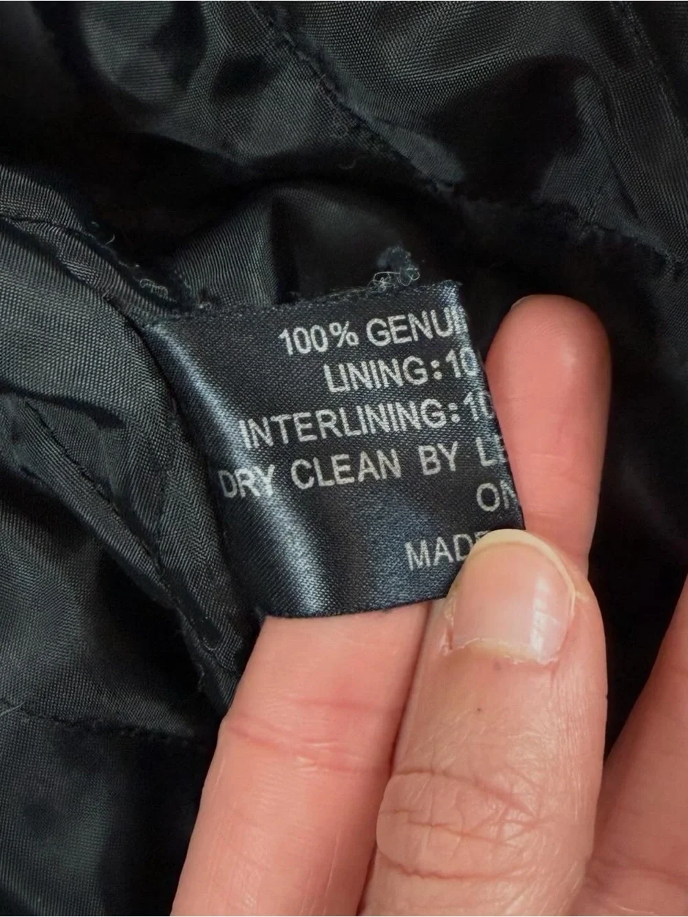 Vintage J.T. Black Genuine Leather Bomber Jacket Men’s Size Large Full Zip 90s
