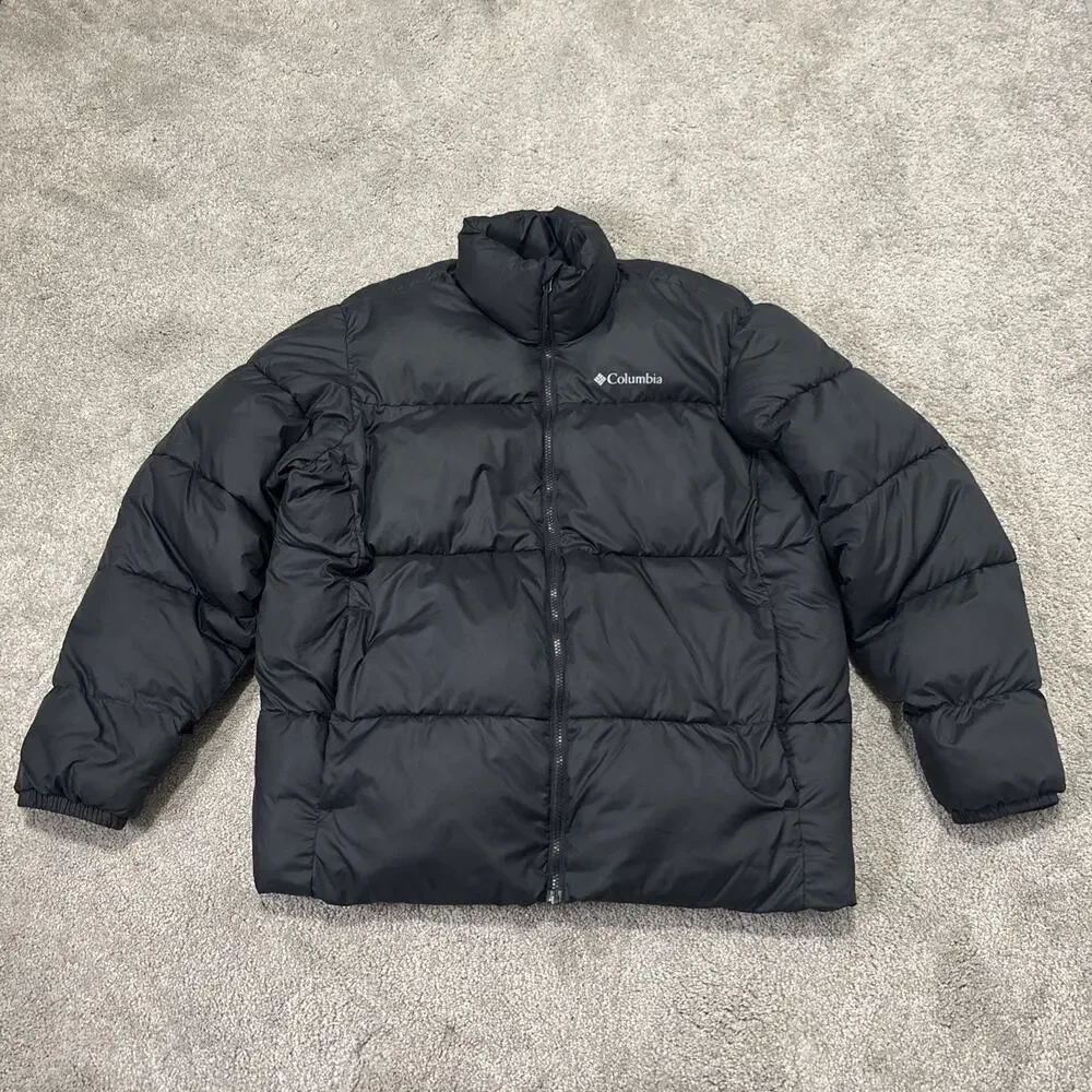 Columbia Interchange Puffer Jacket Black Mens Size Large Insulated Outdoors
