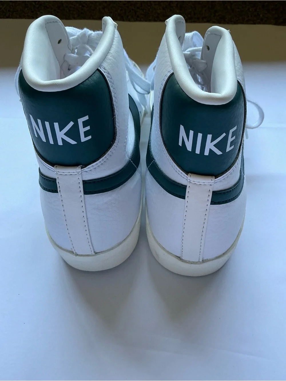 Nike Men’s High-Top Sneakers White with Teal Accents