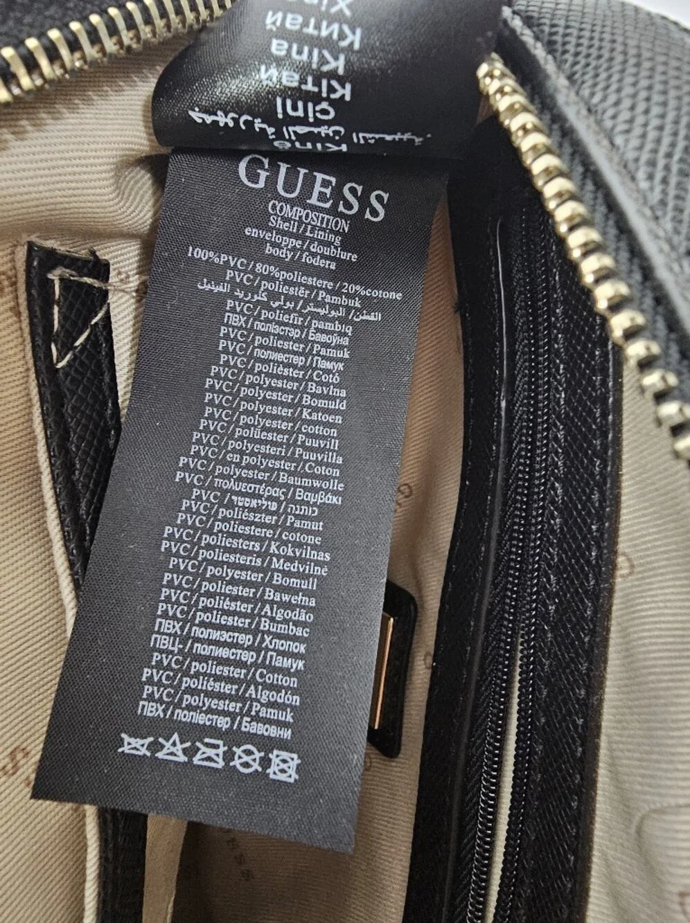 Guess textured secure pockets