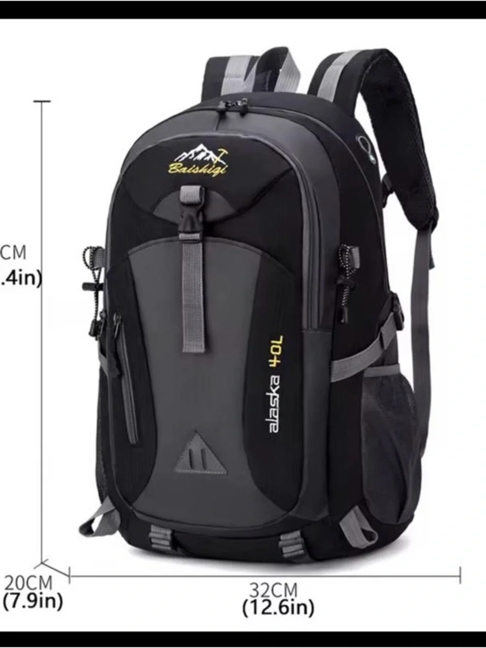 Baishigi Red & Gray Men’s 40L Backpack