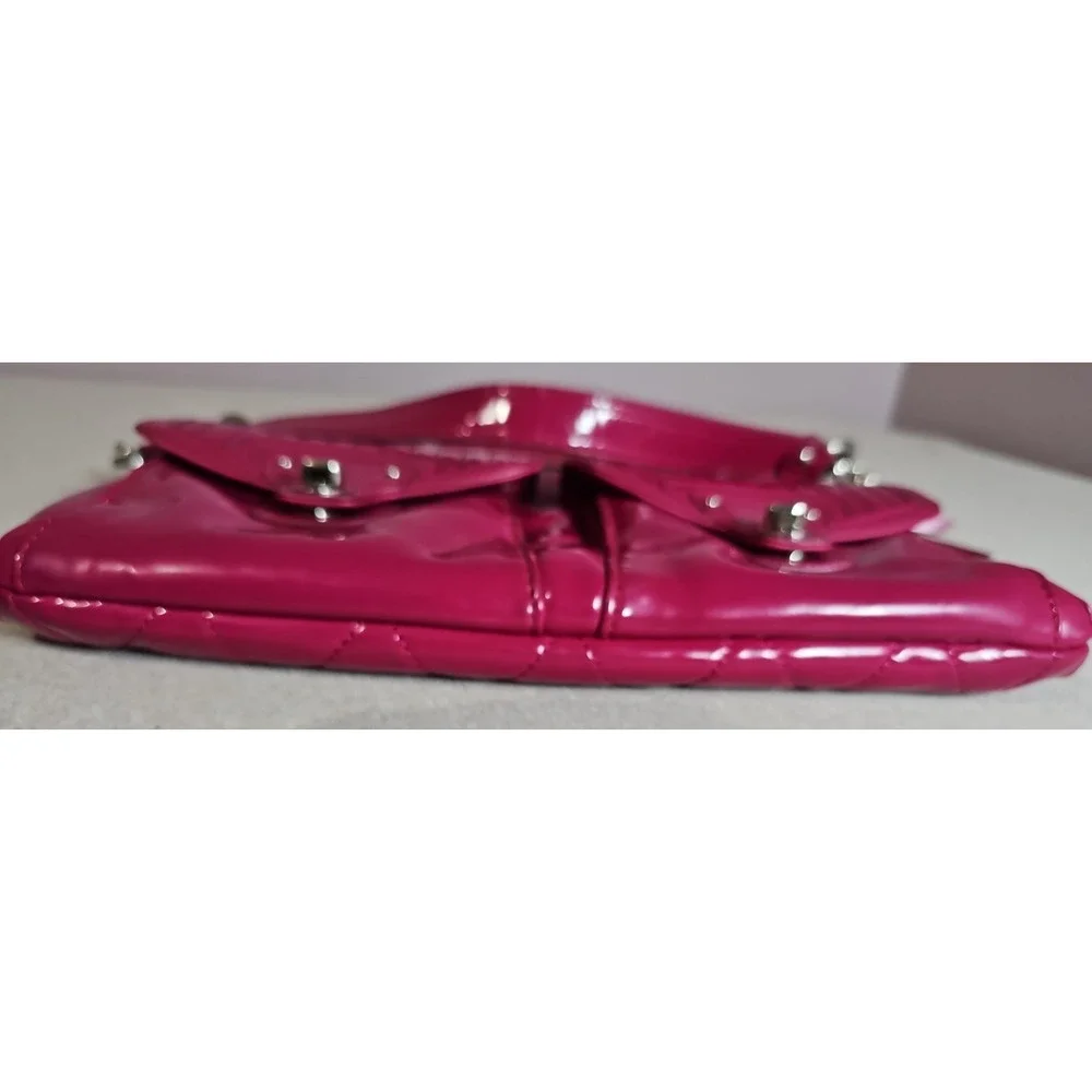 Coach Patent Leather Poppy Purse Bag Turnlock Hot Pink Barbiecore Bubblegum Y2K