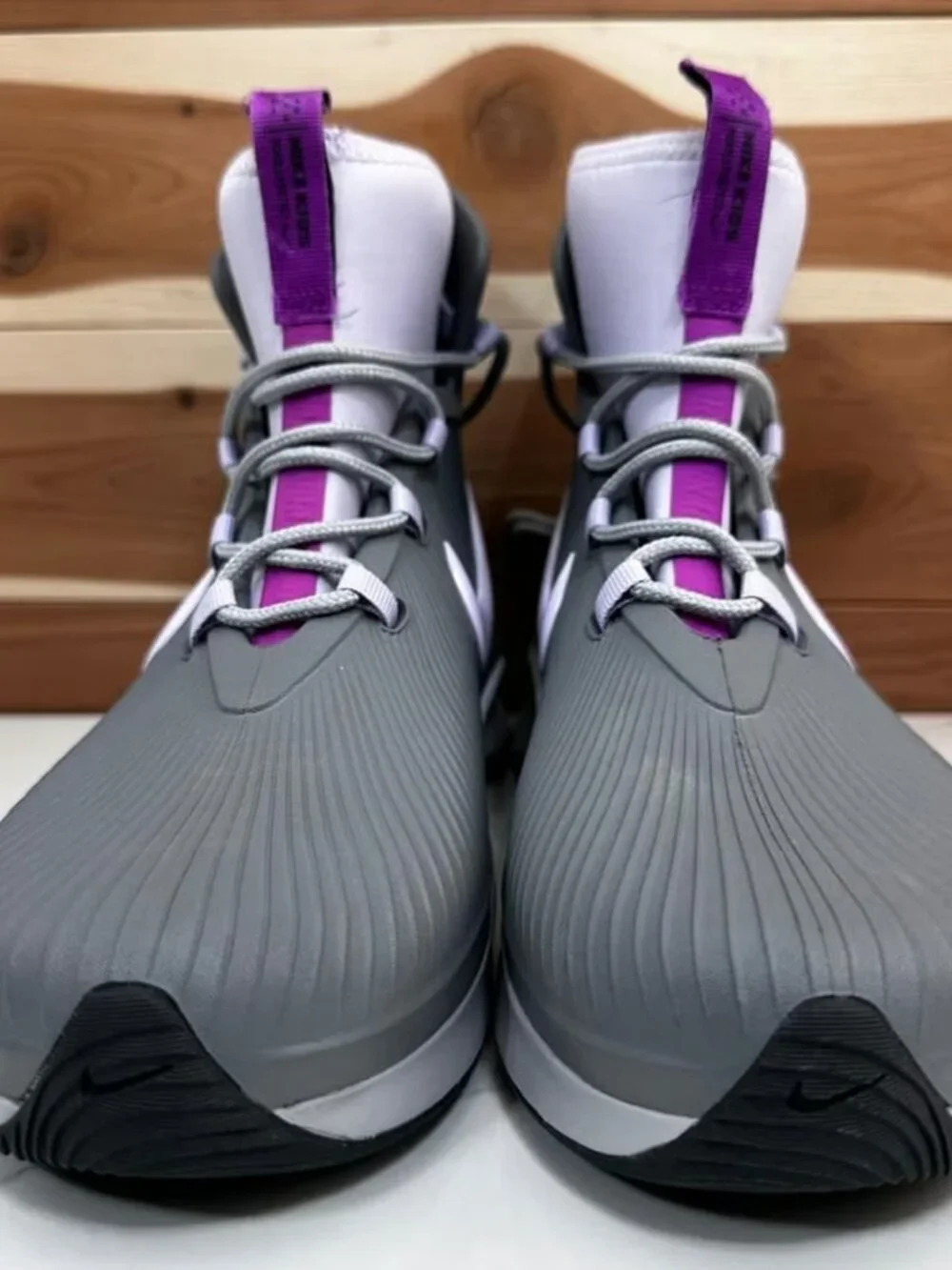 NEW- Nike Binzie Waterproof Rain Boot Sneakers Gray/Purple size Youth 5Y