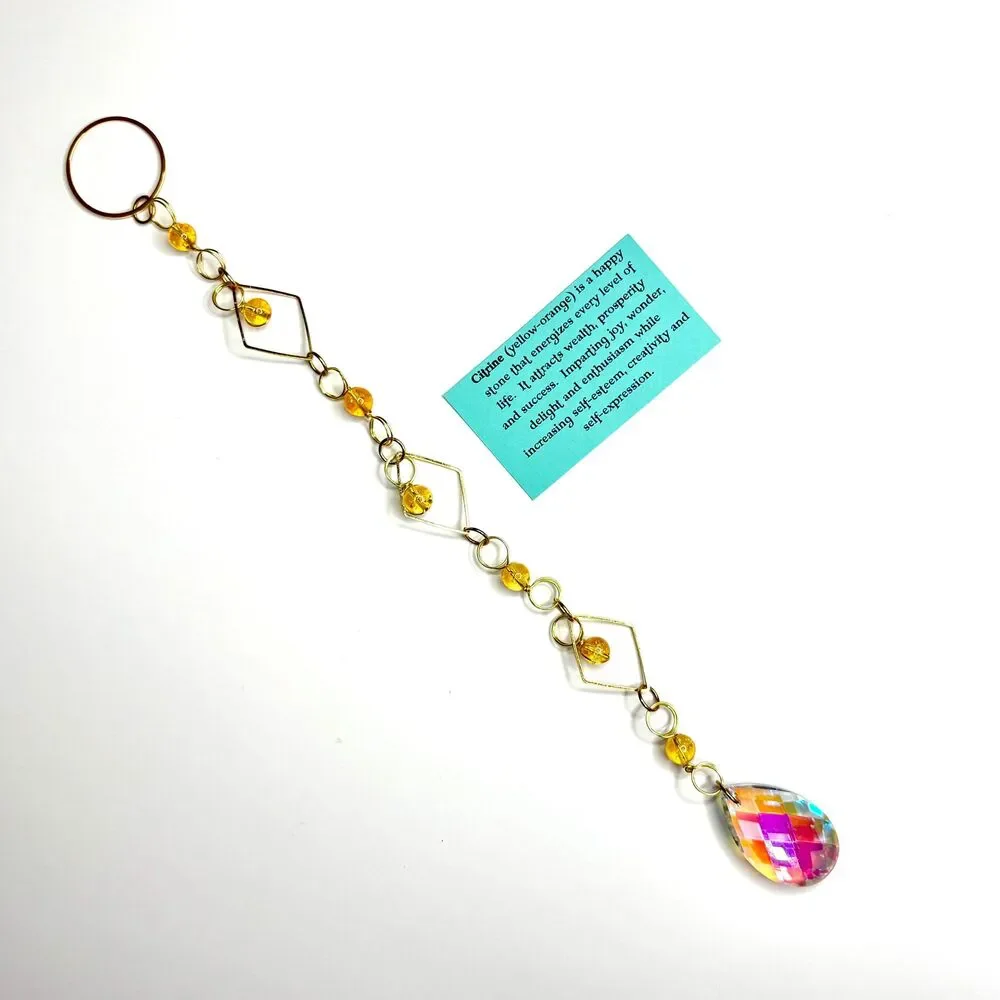 Handmade citrine bead