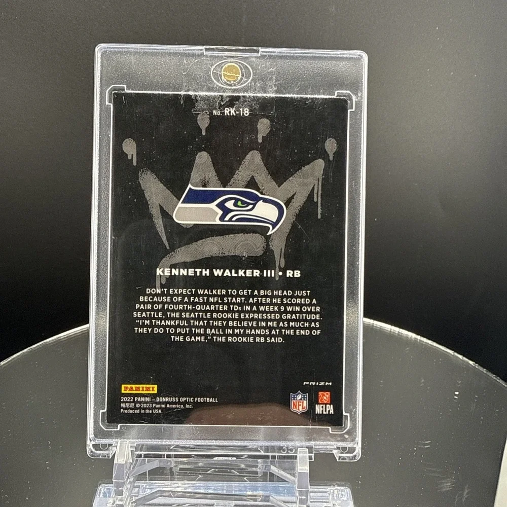 Panini 2022 Donruss Optic Rookie Kings Prizm Kenneth Walker III Seahawks #RK-18