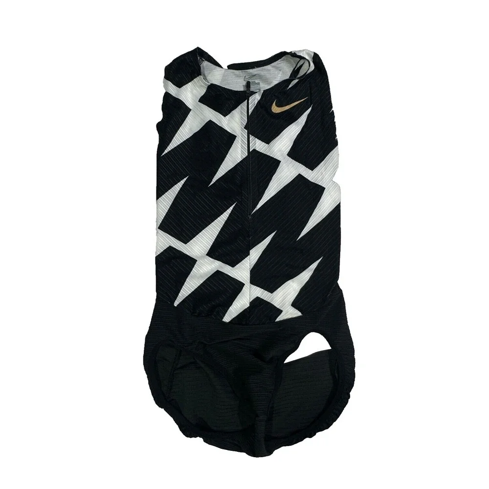 Nike Elite Pro Speedsuit Black Track Tank Unitard Women CI1002-077 Medium