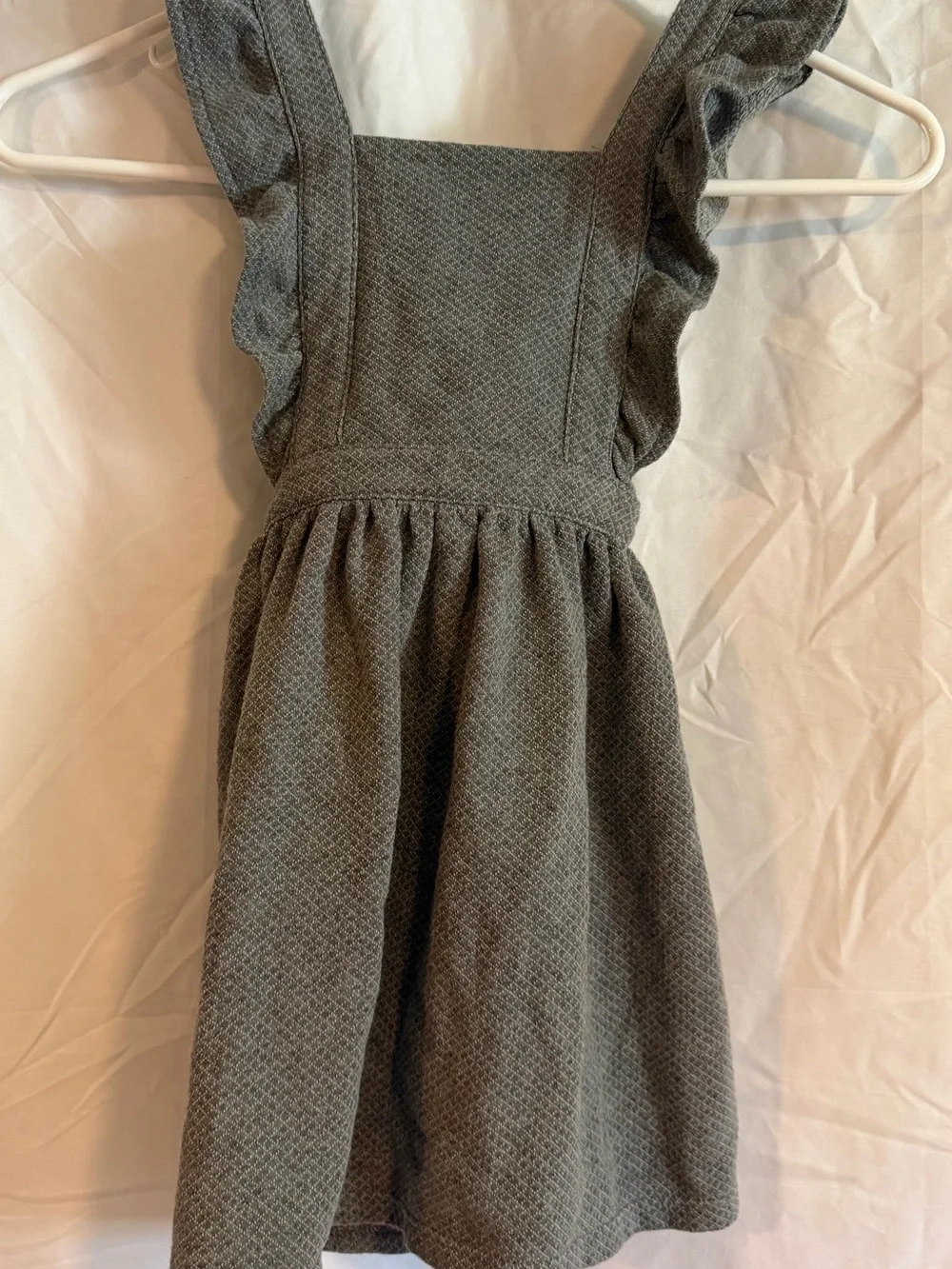 art class Gray Ruffle Strap Textured Dress