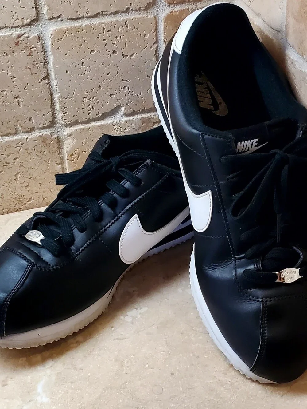 Nike Men’s Cortez Classic Black/White Low-Top Sneaker Size 11.5