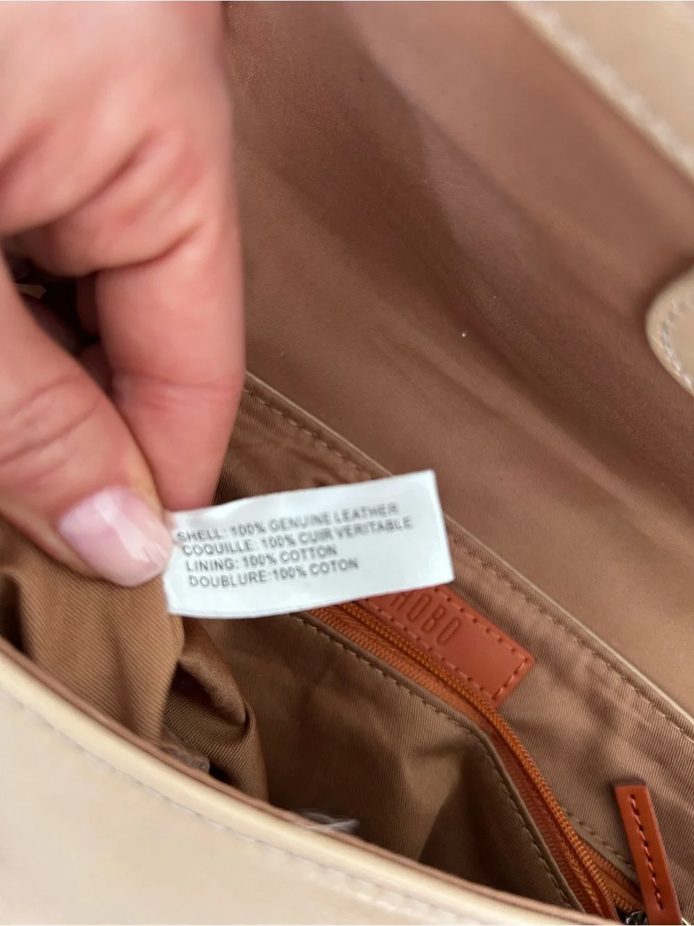 HOBO crossbody parchment