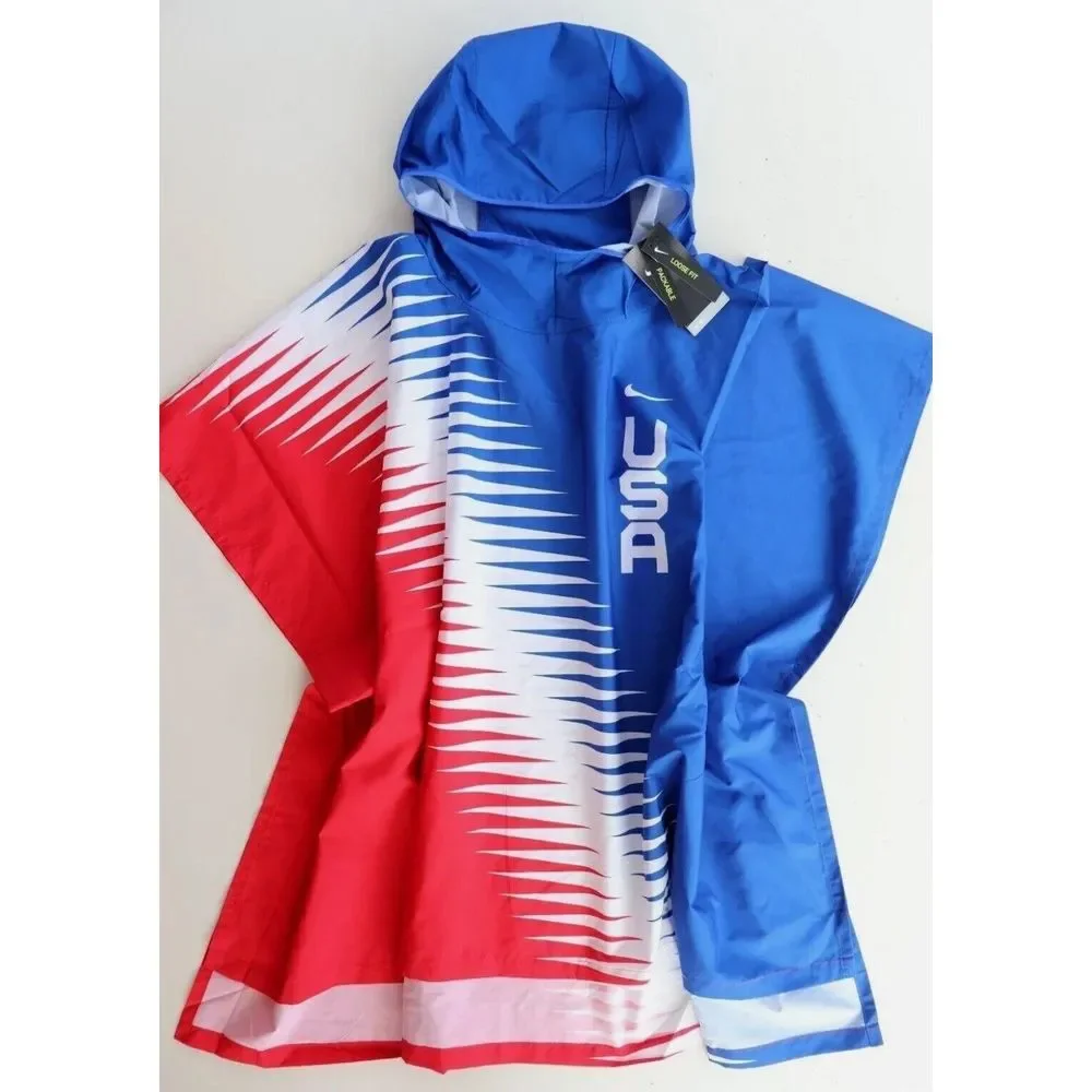 Nike Team USA Pullover Mens‎ S/M. Marathon Repel Poncho Jacket. CV0431-657 NWT