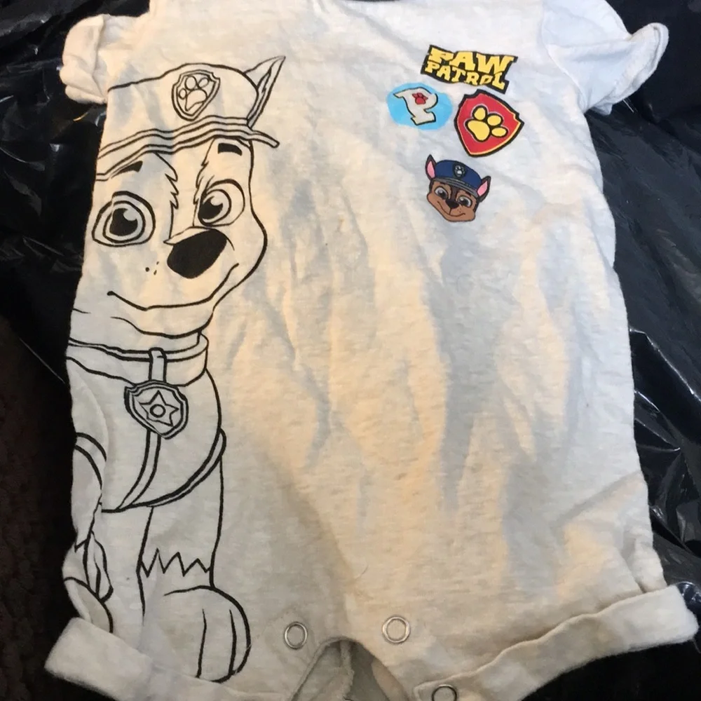 FINAL MARKDOWN Newborn hooded paw patrol one piece