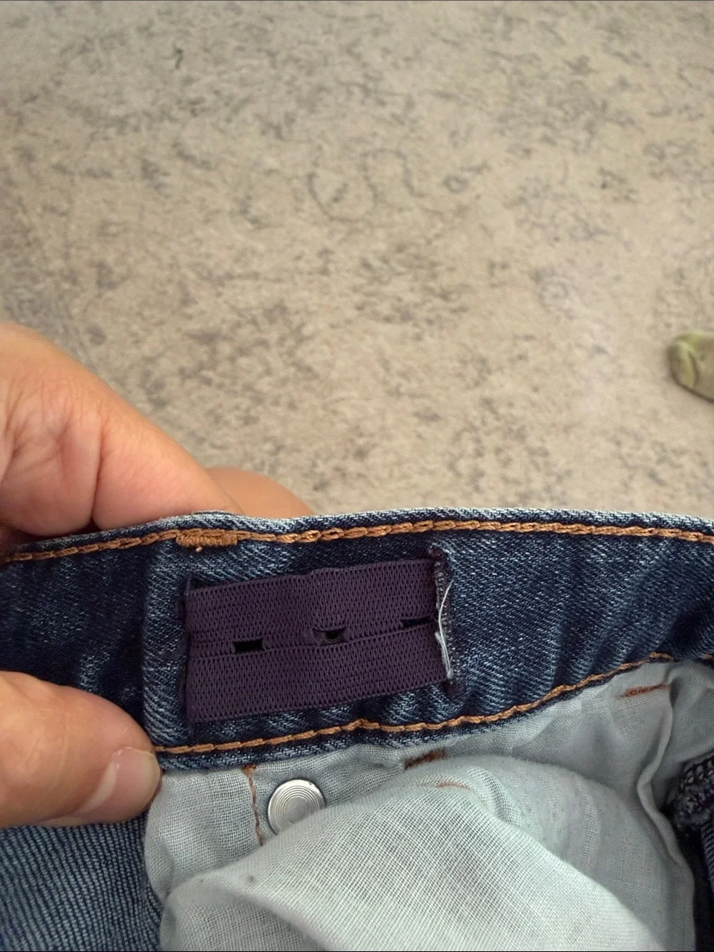NWT Old Navy kids Dark Blue Straight Jeans sz12 adjustable waist