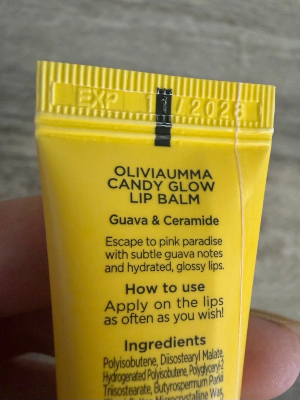 Candy Glow Lip Balm — Guava & Ceramide (Yellow/Pink)