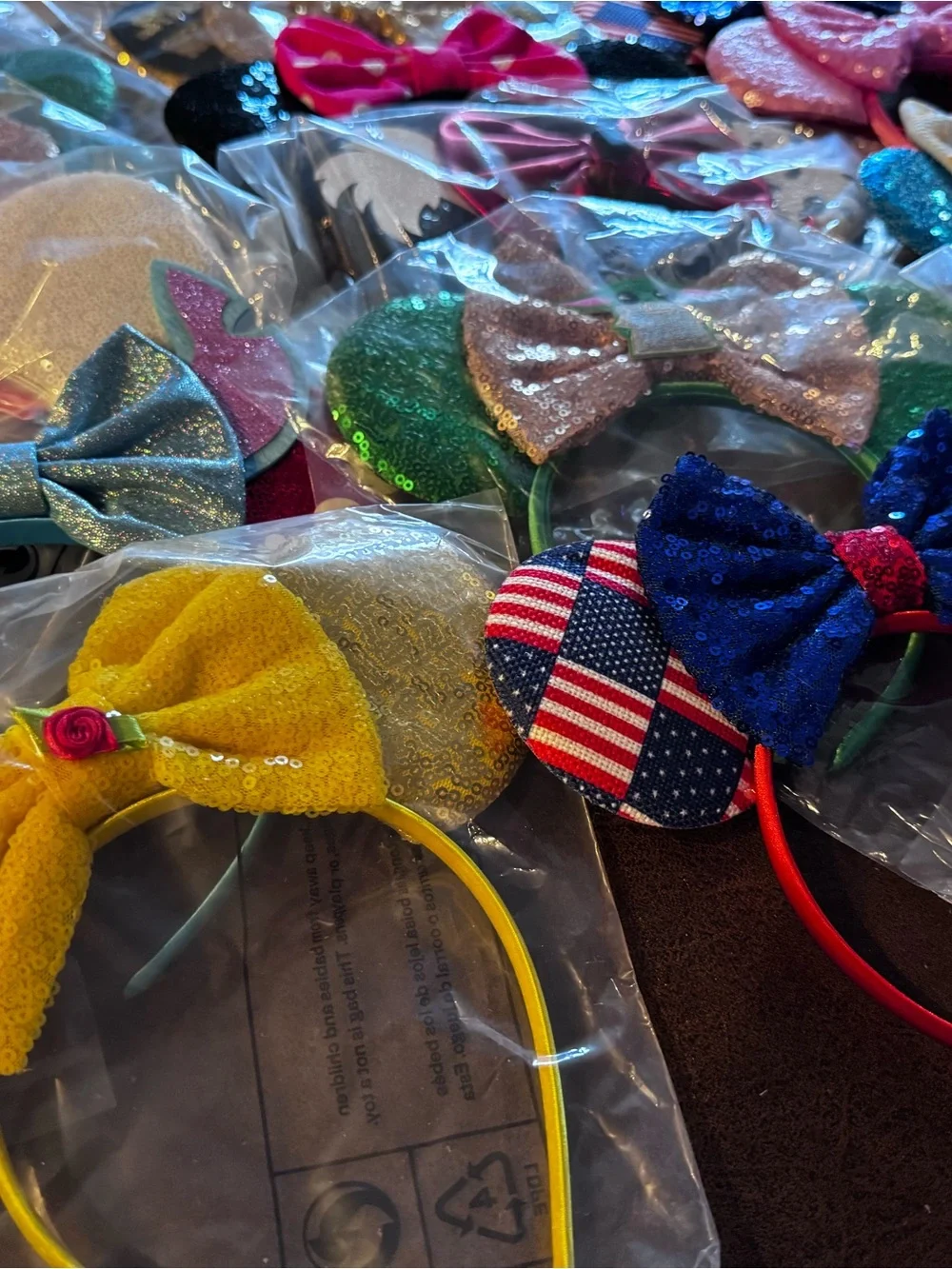 New! Bulk Lot of 15 New-High Quality-Minnie Ear Headbands-Wholesale Pricing