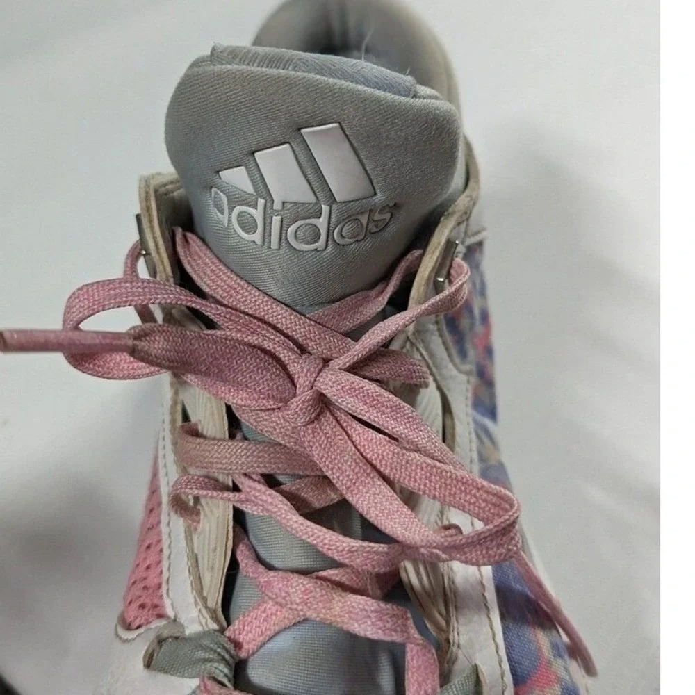 Y2K‎ Pastel Fairycore Adidas Dame Basketball Sneakers Tie Dye Pink Men's 7.5