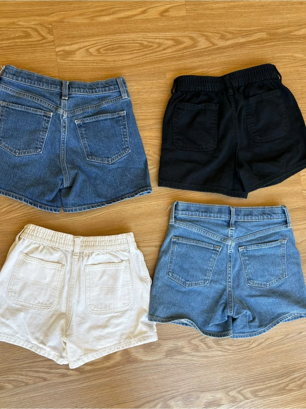 Old Navy Kids Shorts Bundle - Denim, Black, Cream, Girls size 12