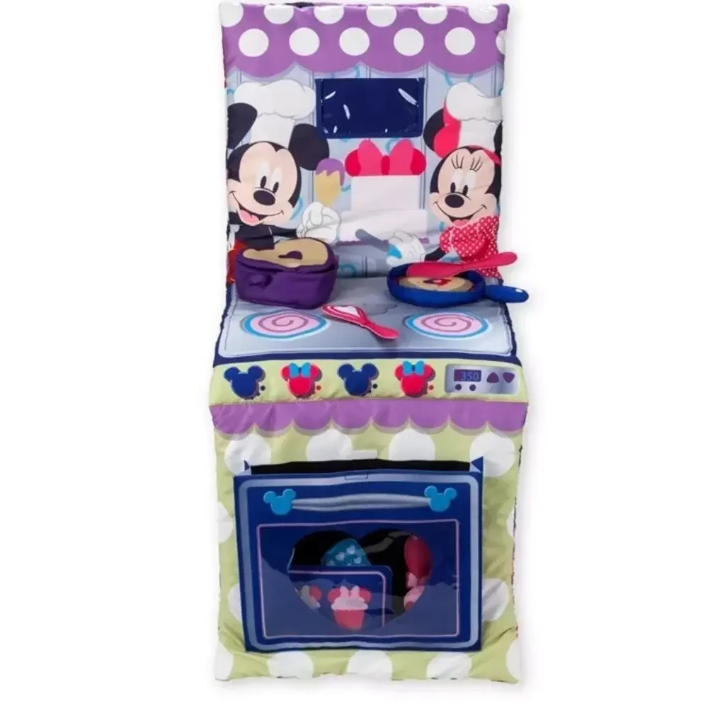 Disney Minnie & Mickey Mouse Fold-Up Kitchen Playmat 11pc Plush Toy Set