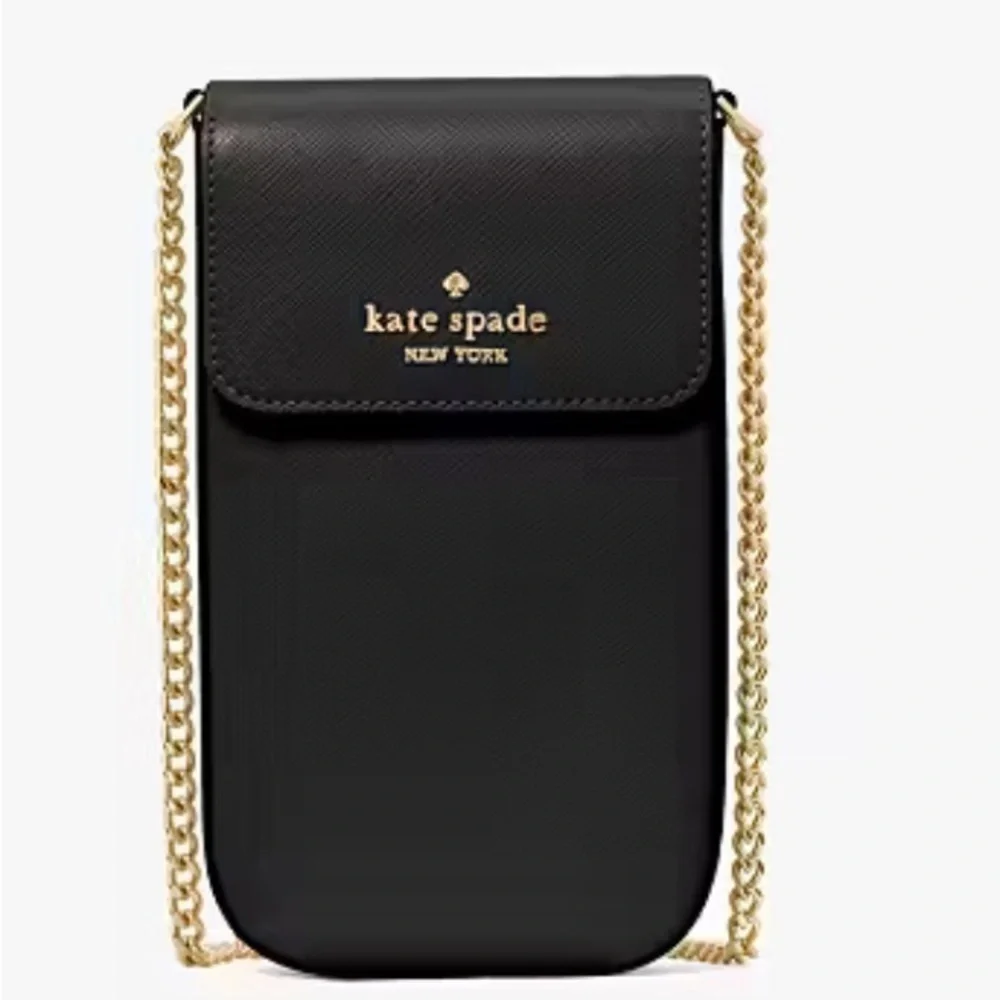 👜🆕👜 Kate Spade Madison Black Crossbody Bag With Gold Chain