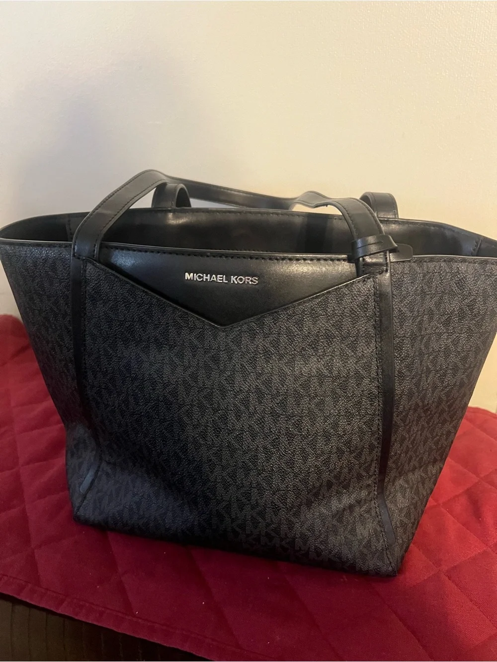 Michael Kors Black Signature Logo Tote