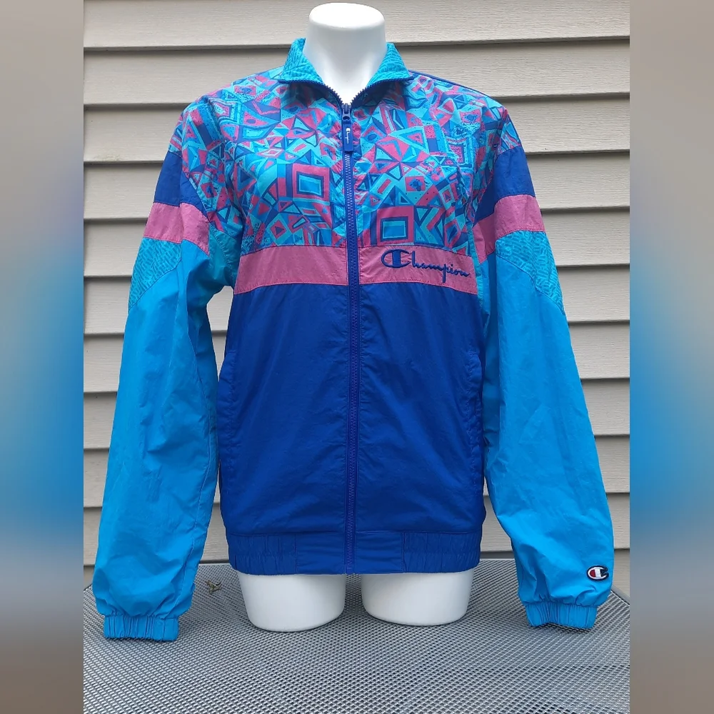 Champion x MTV Colorblock Track Jacket Windbreaker 80's Inspired Unisex