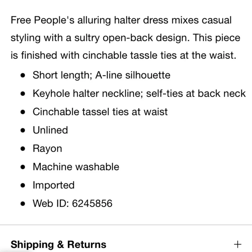 Free People flowy halter