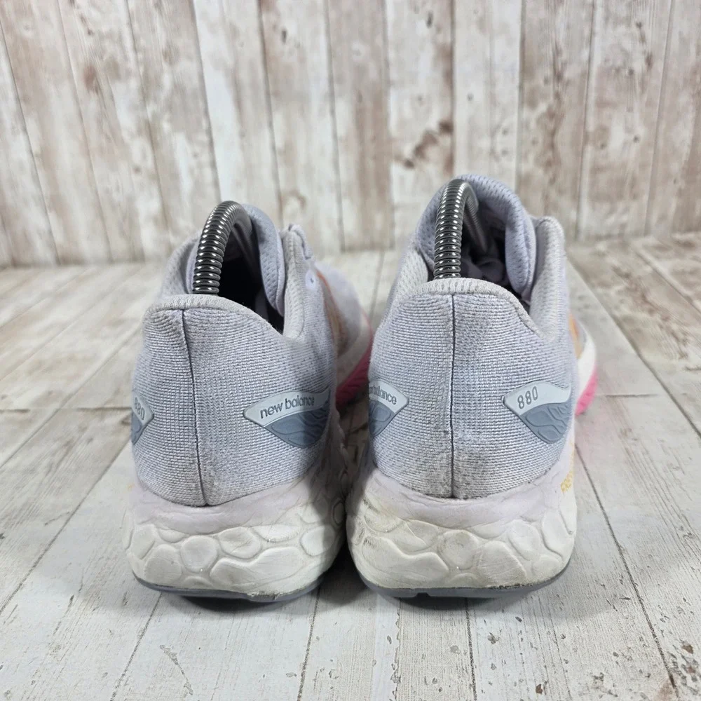New Balance Fresh Foam 880v12 Womens Running Grey Pink Orange W880G12 Size 9