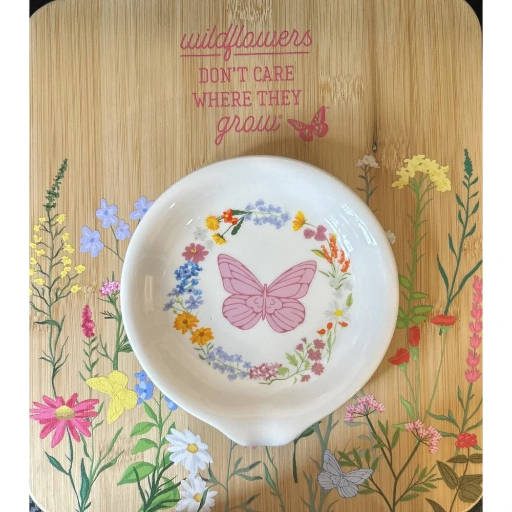 New Dolly Parton Wildflower Spring Collection- Floral Butterfly‎ Spoon Rest