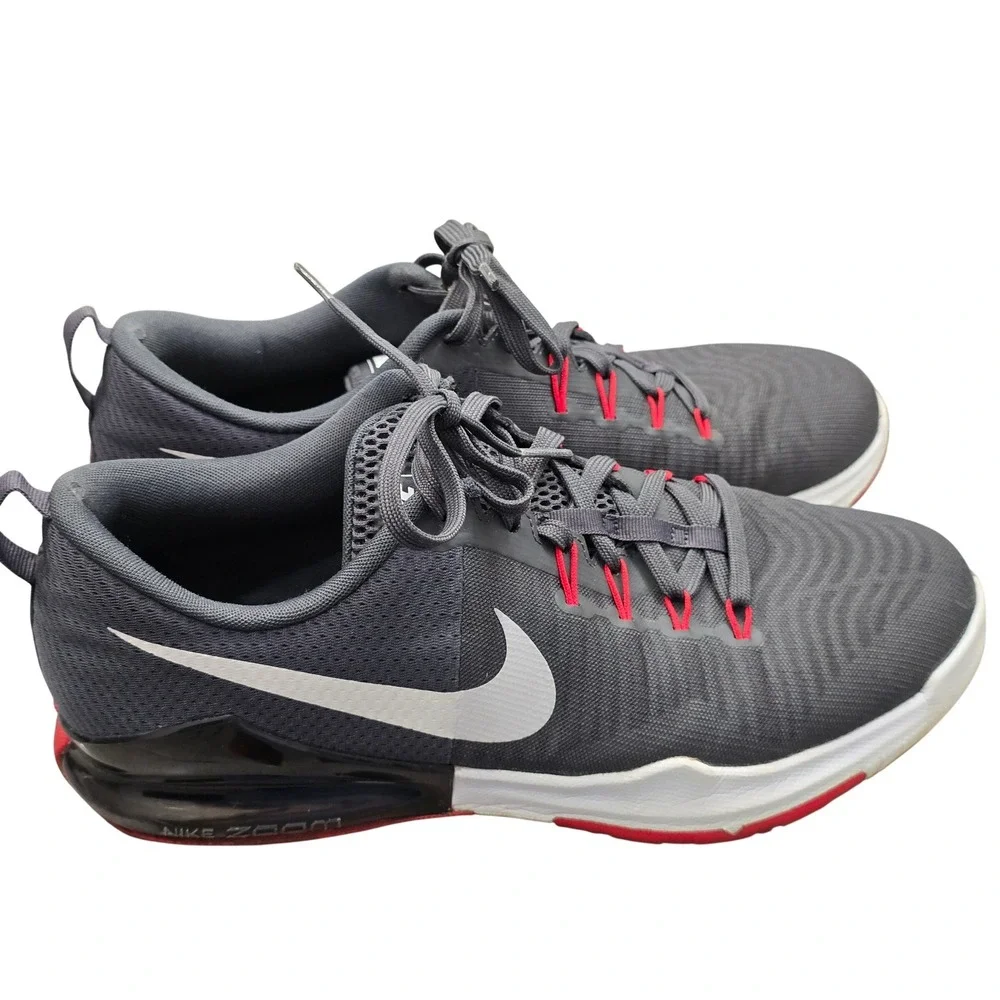 Nike Air Zoom Structure 20 Sz 12 Black Red Running Shoes Athletic Athleisure