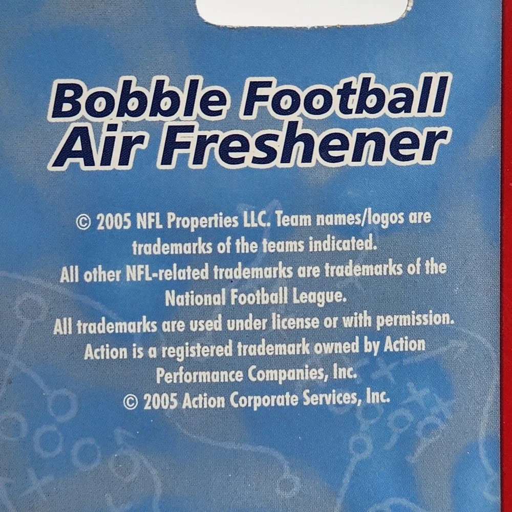 Washington Redskins‎ NFL Football Bobble Air Freshener Vanilla Scented 2005