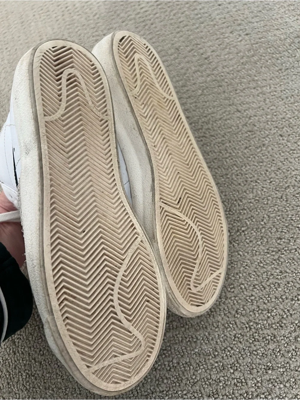 Nike High-Top Sneakers White with Black Swoosh