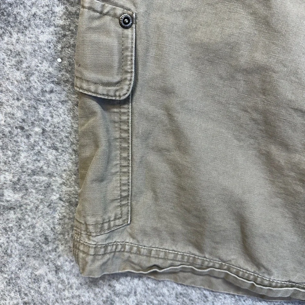Columbia Carpenter Shorts Mens 38 Khaki Canvas Utility Heavy Duty 00132