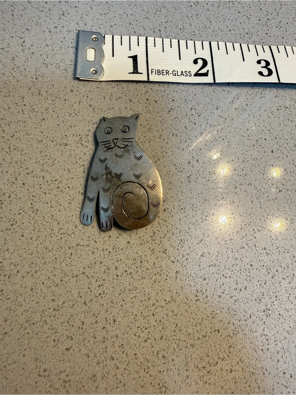 Cute Cat Shaped Silver Pin/Brooch -