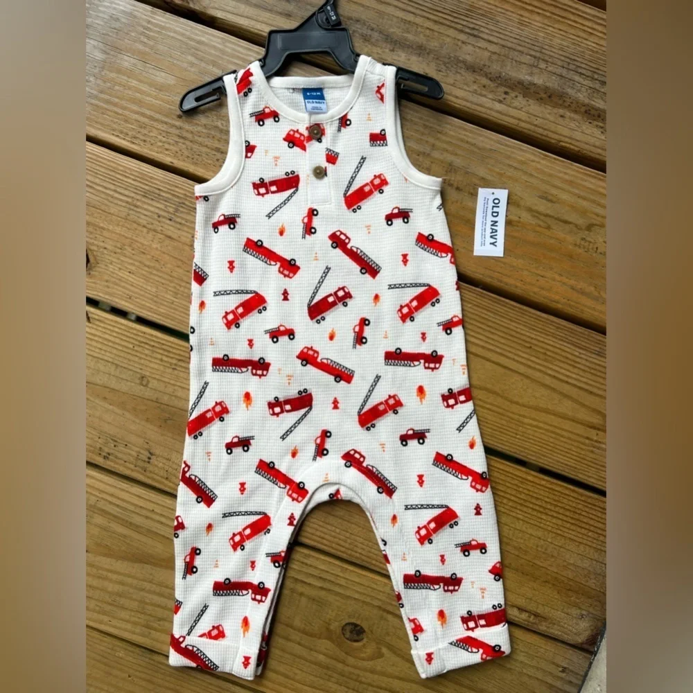 Old navy tank top pants snap jumpsuit one piece - Infant baby 6-12M