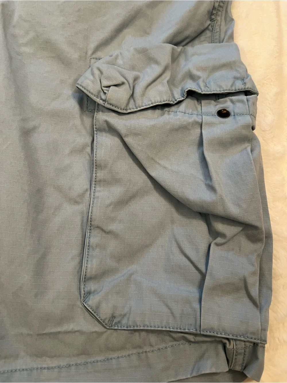 Scotch and Soda Mens size 32 Light Blue Slate gray  Cargo Shorts