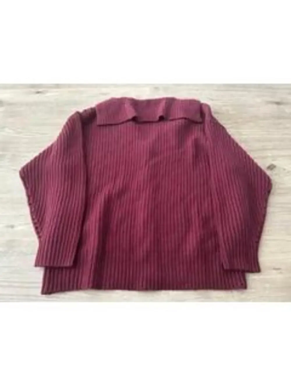 Free People Swim Too Deep Cardigan Sweater Womens L Burgundy Ribbed Knit New