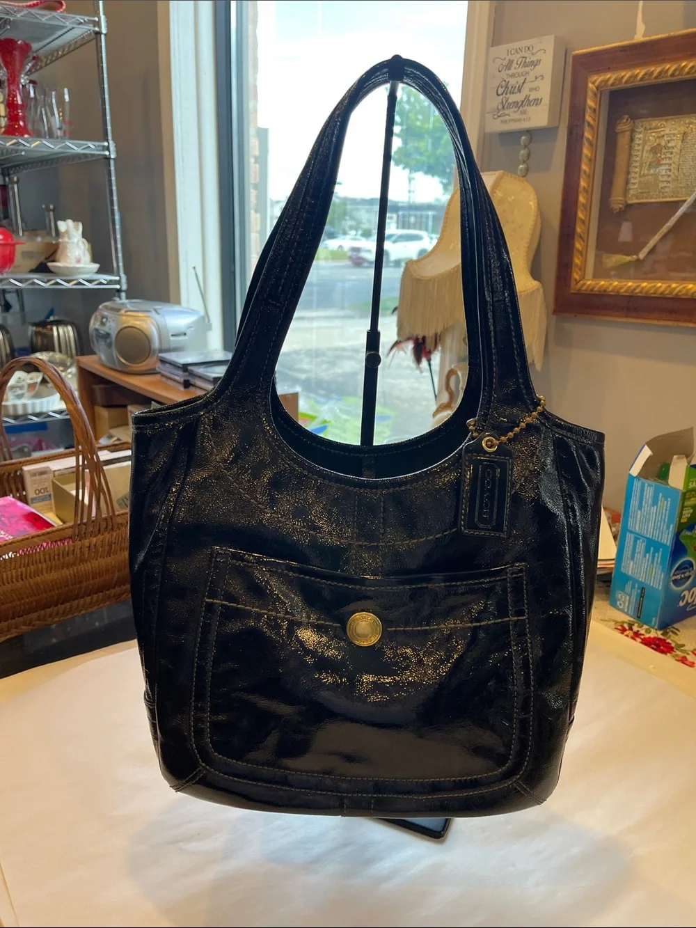 COACH Vintage Legacy Ergo Hobo Satchel Shoulder Bag Tote Pat Leather