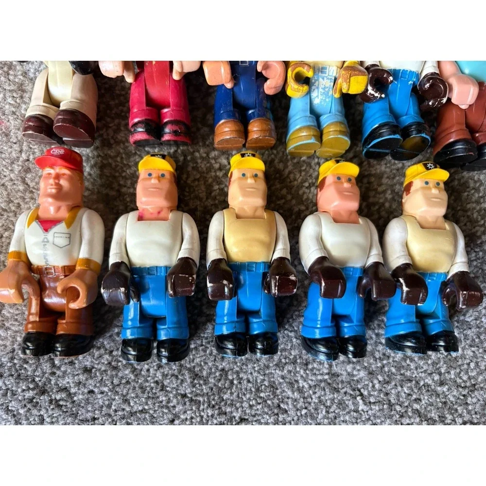 Vintage LOT of 15 Fisher Price Husky Helpers Construction,/Police and Others