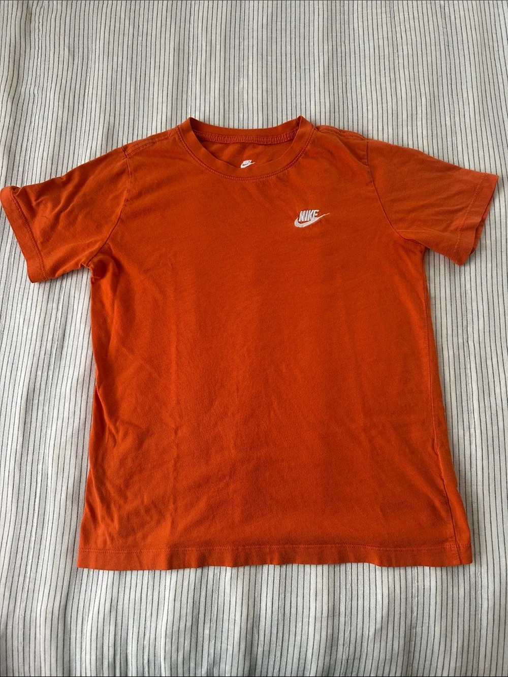 Nike Youth XL Orange Short Sleeve Tee with White Logo