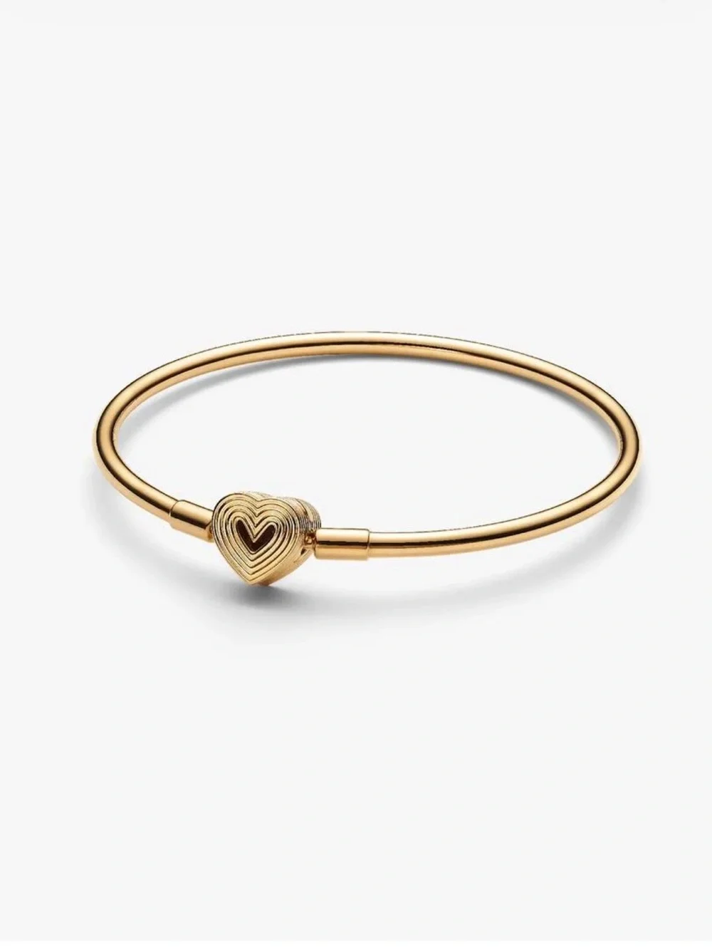 authentic pandora bracelet  Radiating Heart Clasp Bangle 14k gold plating