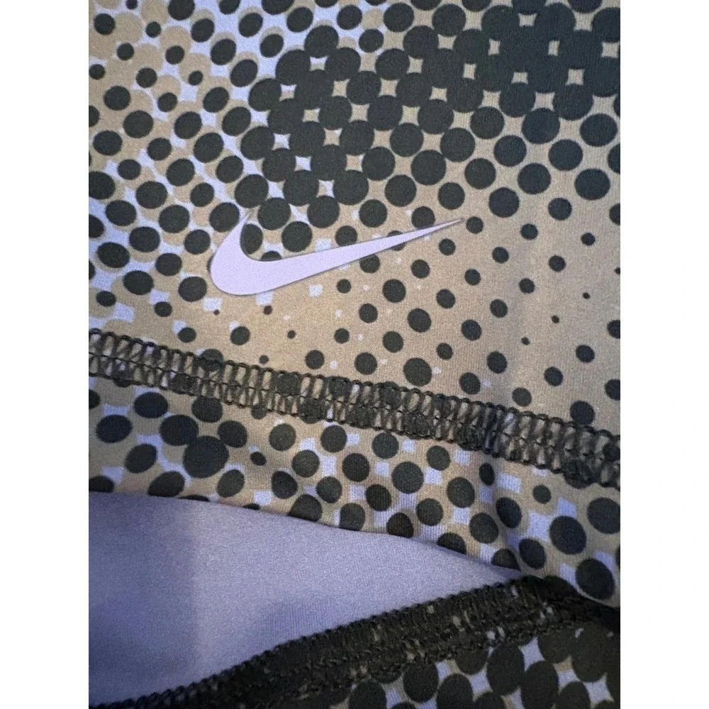 Nike Pro Dri FIT Womens Training Shorts Black Purple Dot Print Size Small new