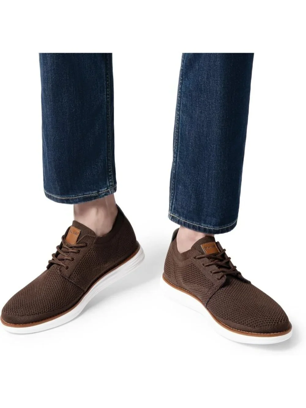 Bruno Marc Men's Brown Rubber Lace up Lightweight Casual Walking Sneakers