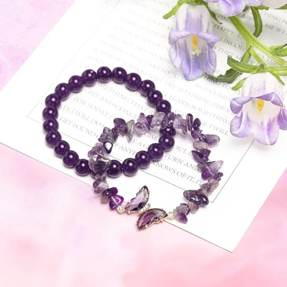 N/A purple beaded