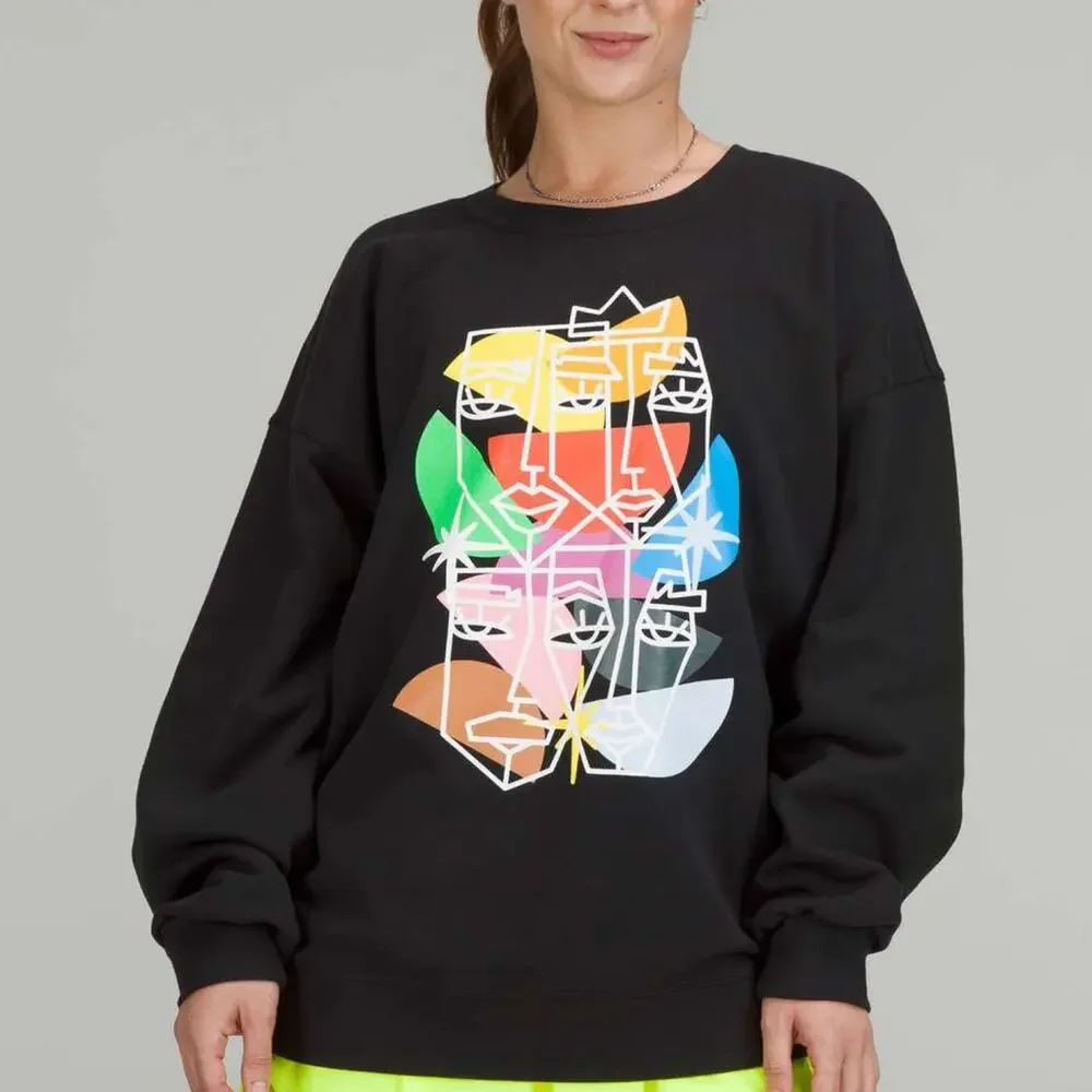 Lululemon Perfectly Oversized Crew Neck City Street Pride Sweatshirt 8 Women's