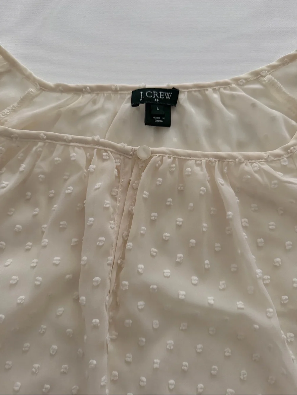 J. Crew sheer cream