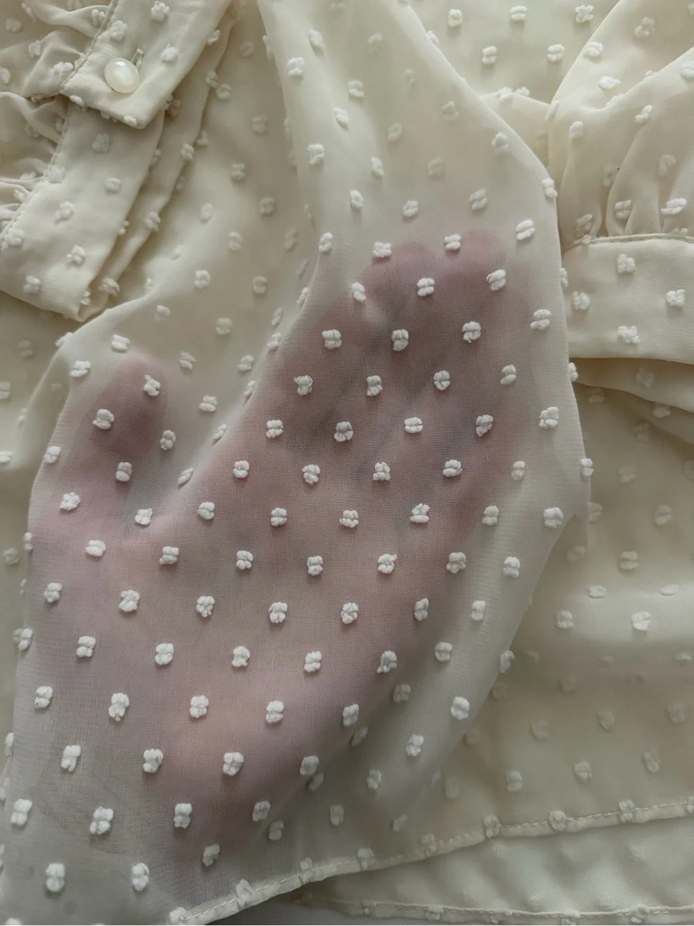 J. Crew sheer cream