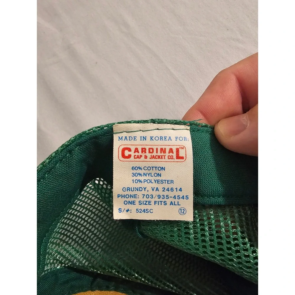 Cardinal Cap & Jacket Co. green trucker