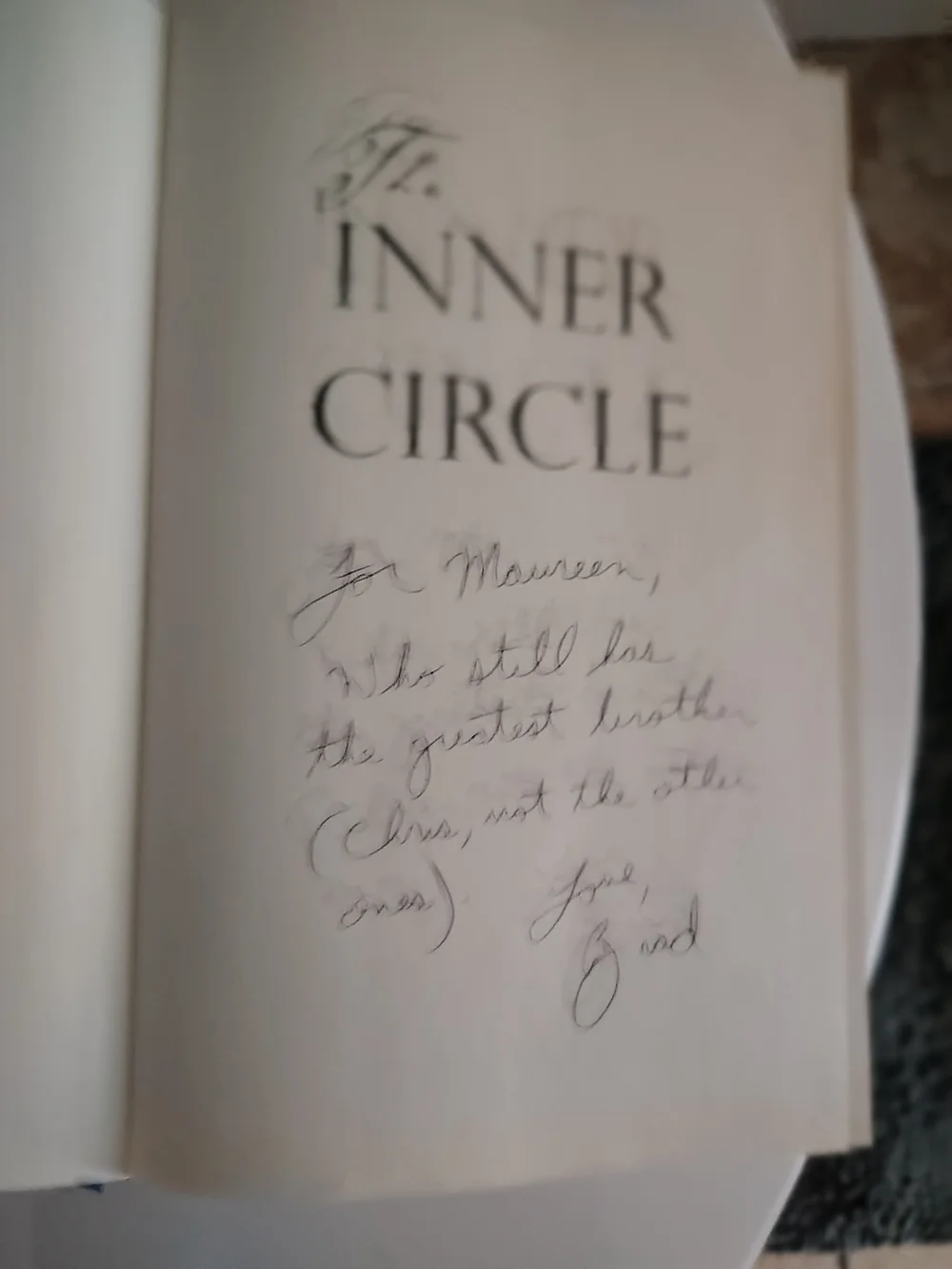 Brad Meltzer The Inner Circle - Dual Autographed By Brad Meltzer.