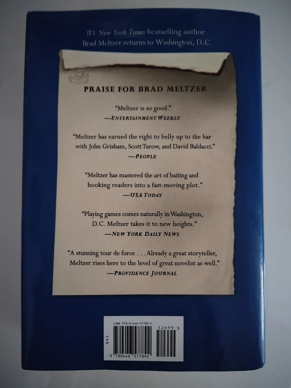 Brad Meltzer The Inner Circle - Dual Autographed By Brad Meltzer.