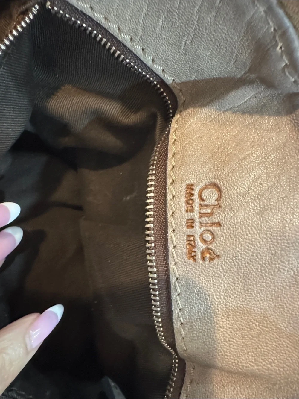 Chloe satchel shiny
